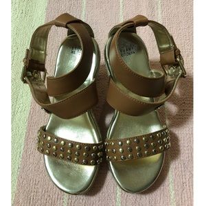 Stuart Weitzman wedge sandals with studs